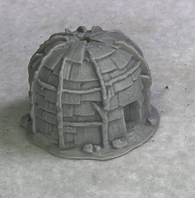 Bark Wigwam (15mm scale)